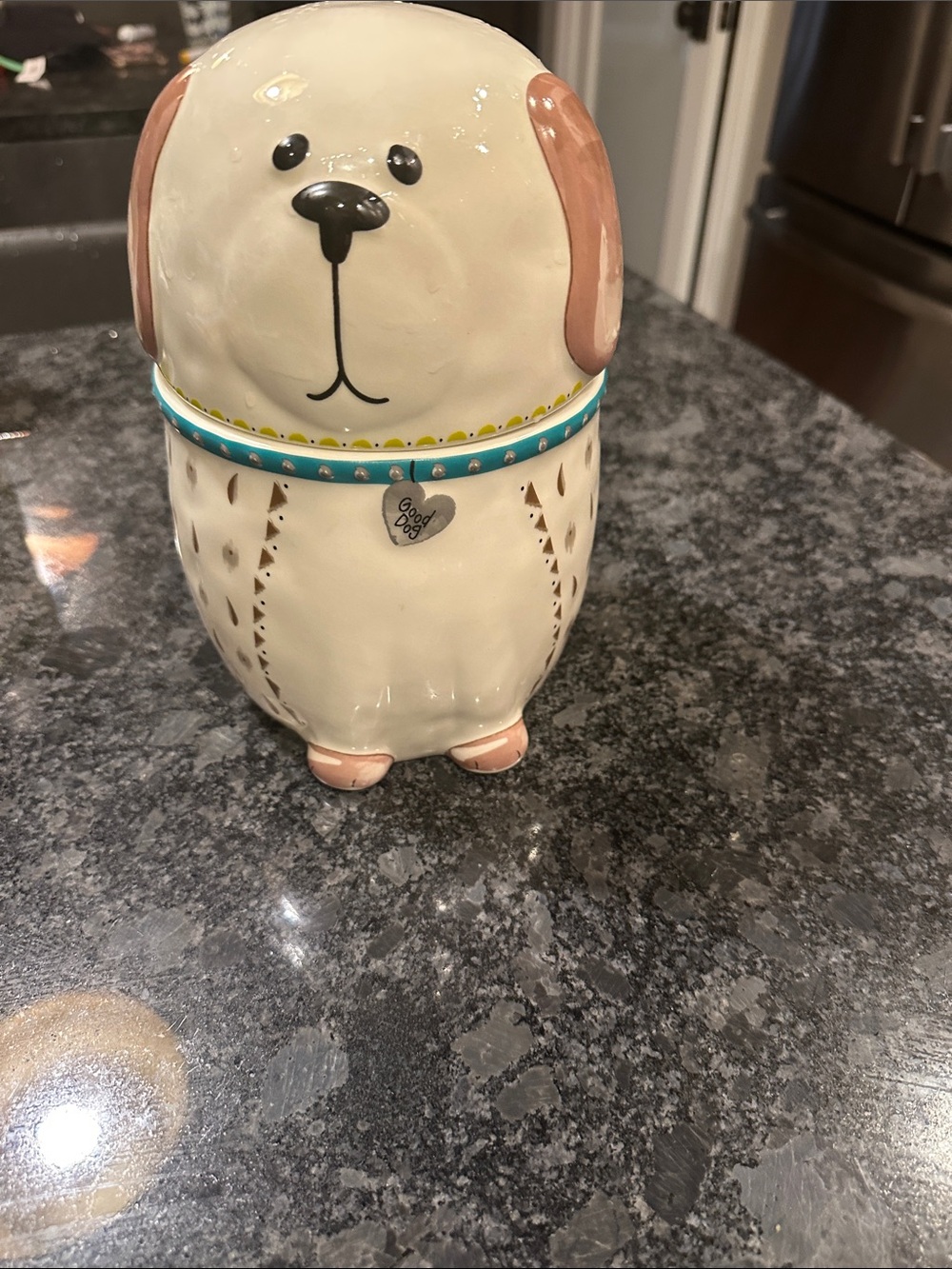 Natural Life Ceramic Dog Cookie Jar